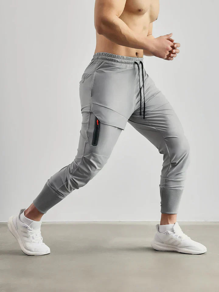 Men's Jogger Pants Black Cotton | Harald-3