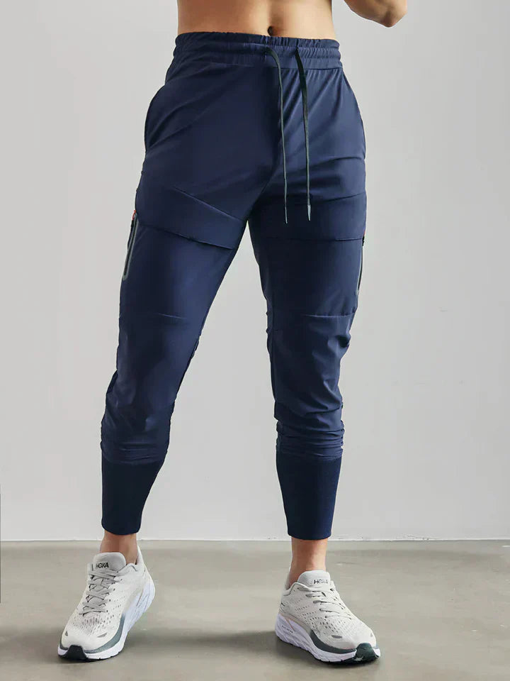 Men's Jogger Pants Black Cotton | Harald-6