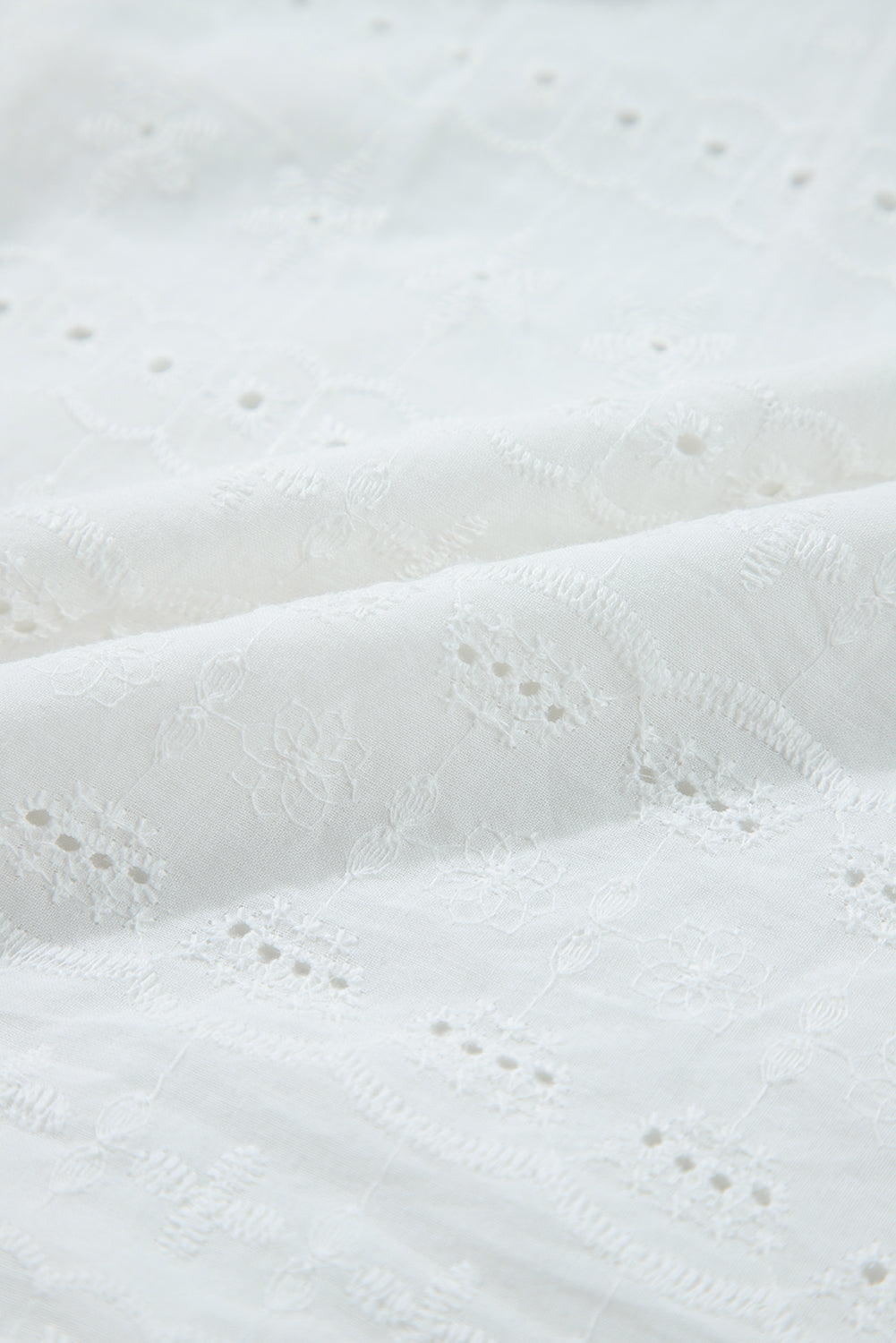 Women Blouse White Cotton Lace Flutter Sleeves | Elegant Charm-6