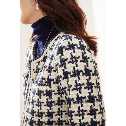 Women Tweed Jacket Black Polyester | Urban Chic-6