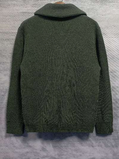 Men Button-Up Ribbed Knit Cardigan | Eliano