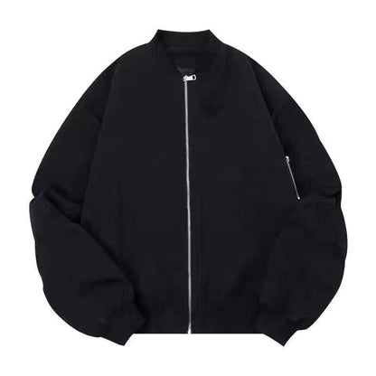 Men Minimalist Zip-Up Bomber Jacket | Paul