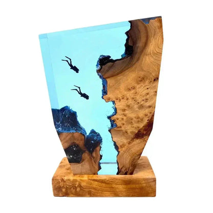 LED Lamp Natural Landscape Resin | Serenity-5