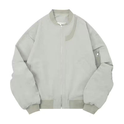Men Minimalist Zip-Up Bomber Jacket | Paul