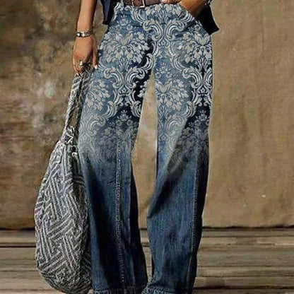 Variant image for Women Bootcut Jeans Blue Polyester | Artistic Flair-33