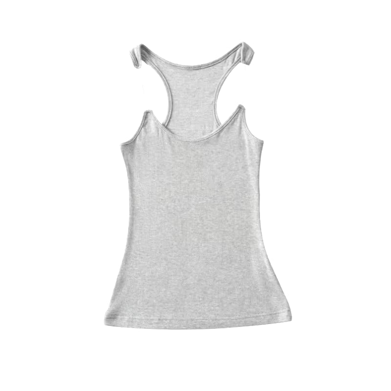 Invisible Strap Ribbed Cotton Tank Top | Jenny