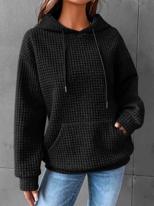 Women Cozy Quilted Hoodie | Amelia