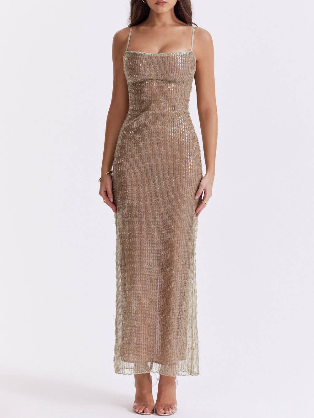 Women Cocktail Dress Black Polyester | Elegant Charm-4