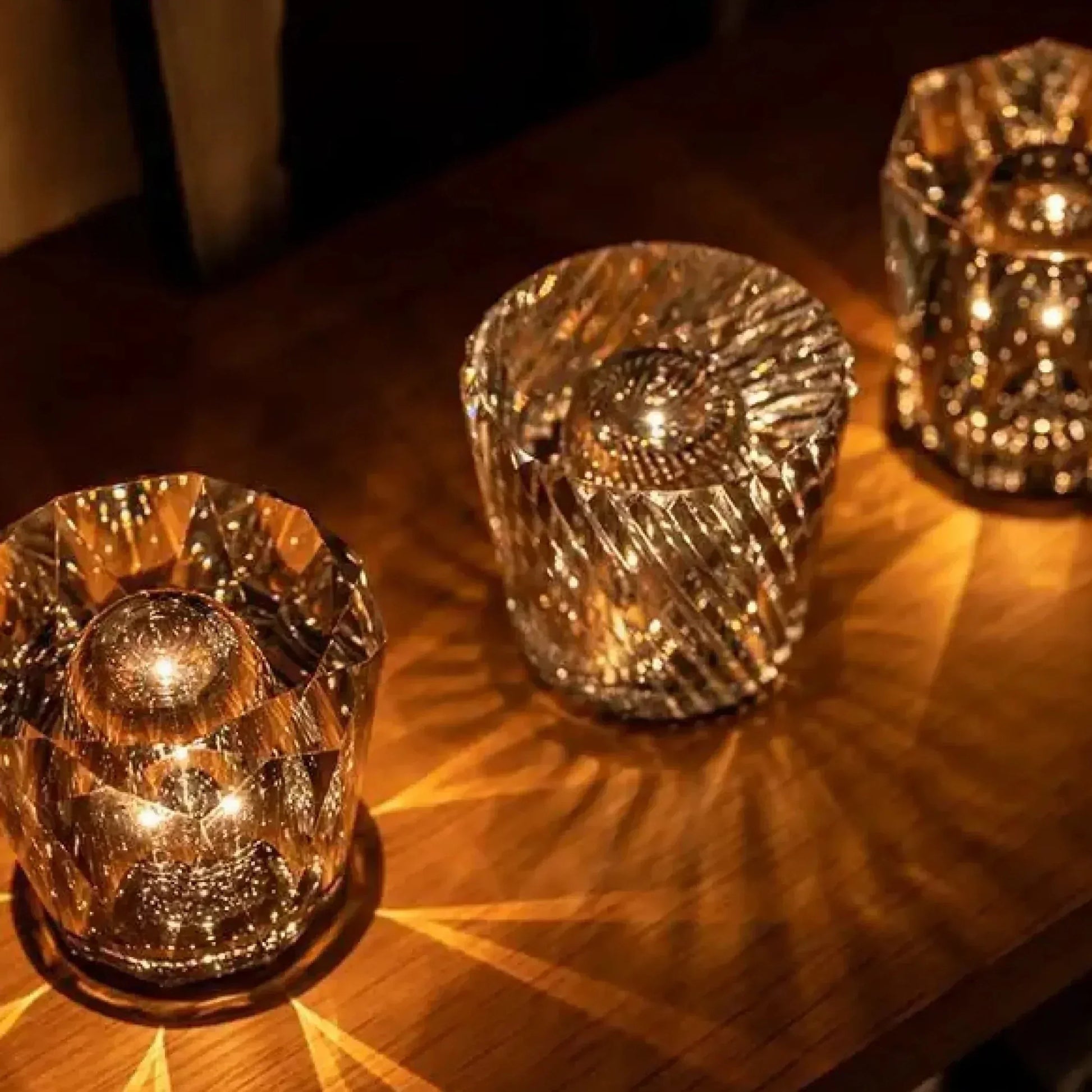 Modern Bedside Lamp LED Crystal Design | Diamond Glow-2