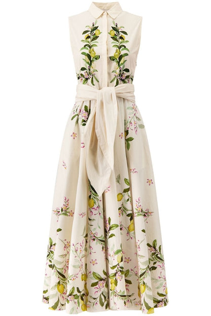 Floral Embroidered Midi Dress | Ella