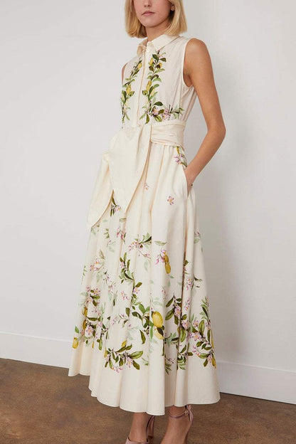 Floral Embroidered Midi Dress | Ella