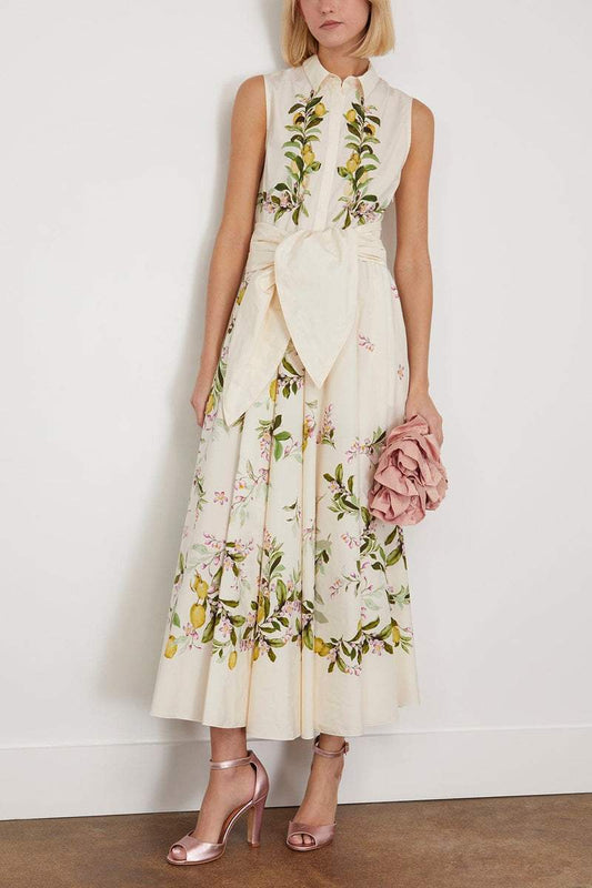 Floral Embroidered Midi Dress | Ella