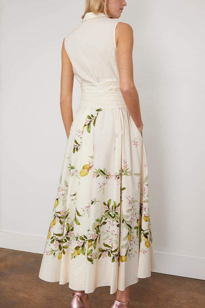 Floral Embroidered Midi Dress | Ella