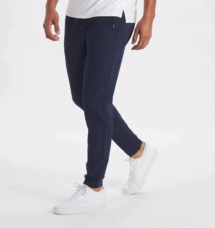 Variant image for Men Slim Fit Jogging Pants Black Cotton | Karl-47