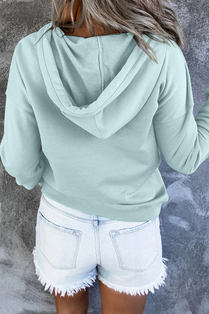 Women Hooded Button Sweatshirt | Amora
