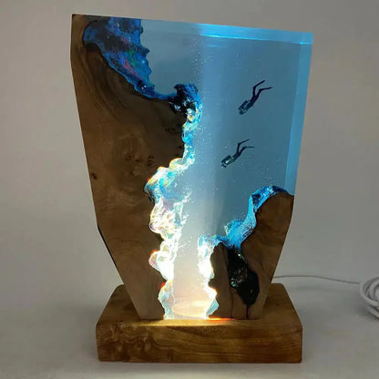 LED Lamp Natural Landscape Resin | Serenity-2