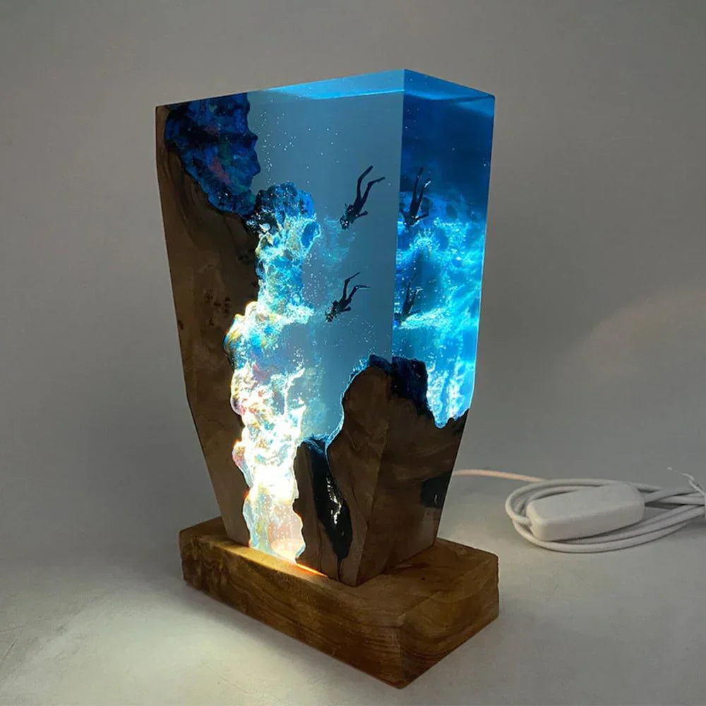 LED Lamp Natural Landscape Resin | Serenity-1