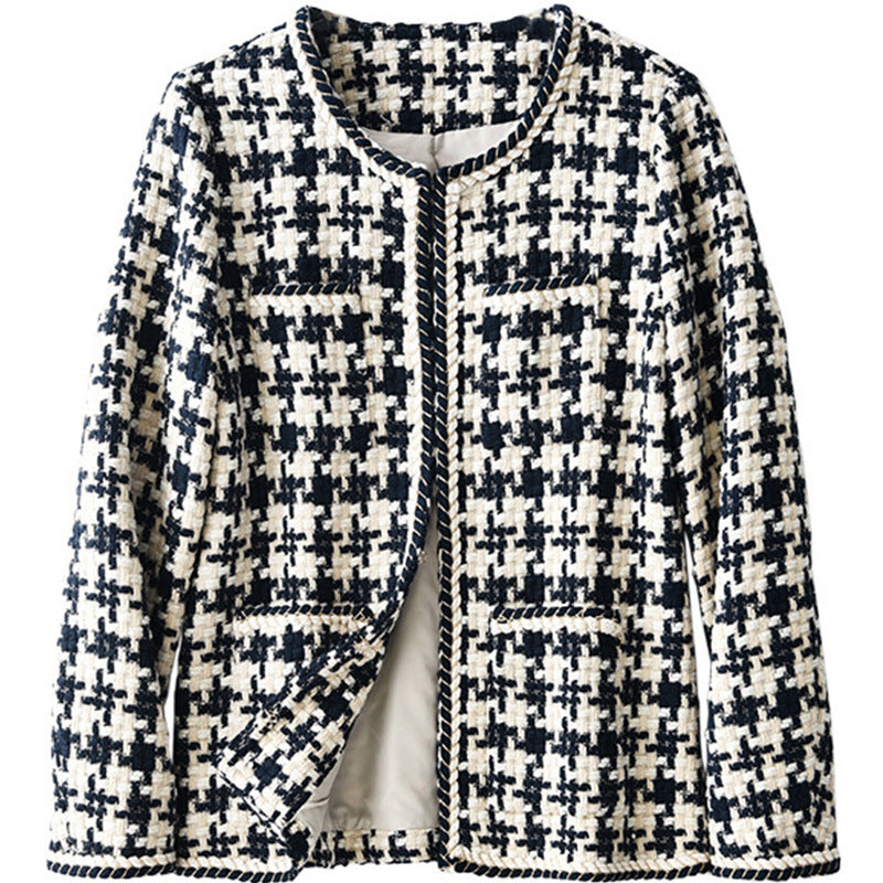 Women Tweed Jacket Black Polyester | Urban Chic-3