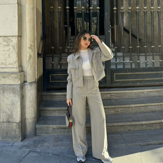 Women Cropped Utility Jacket | Denise