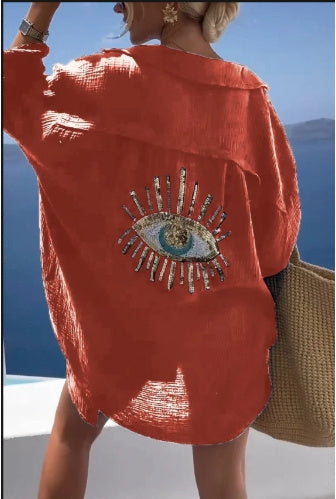 Men Embroidered Oversized Shirt Dress | Ruth