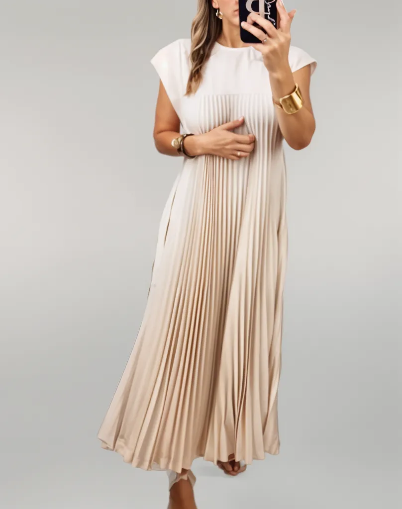 Pleated Maxi Dress | Kehlani