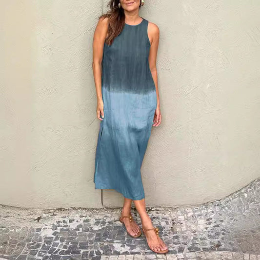 Women Elegant Sleeveless Gradient Midi Dress | Kelsey