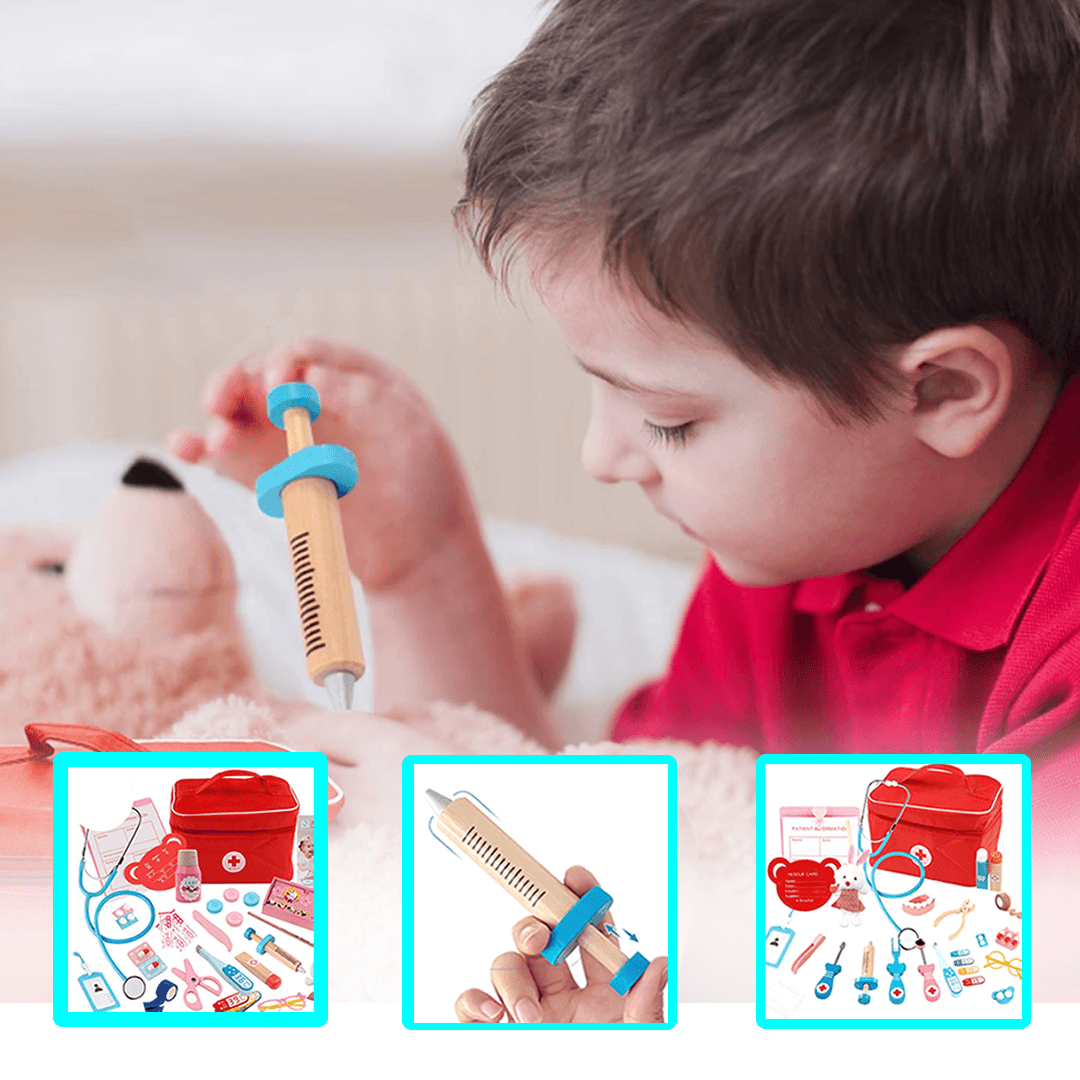 Kids Doctor Kit Educational Toy Set Wood Non-Toxic | Montessori-2