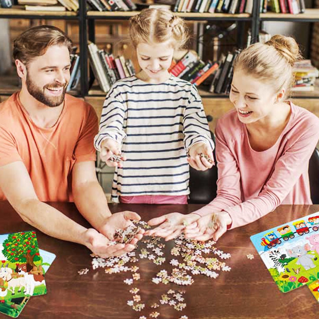 Kids Jigsaw Puzzles Set 6 Pack Wooden Educational Toys | Learning Fun-4