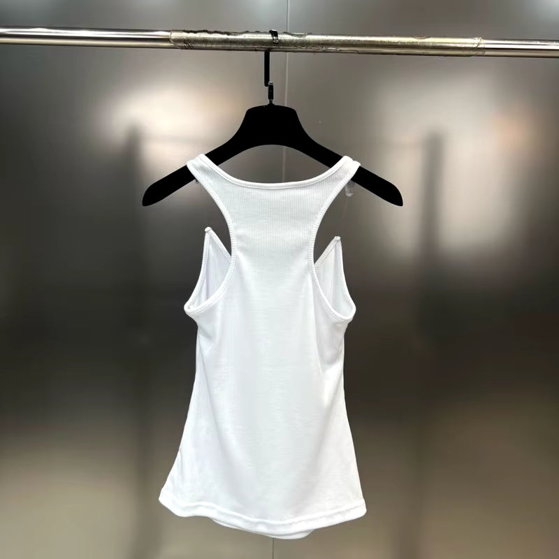 Invisible Strap Ribbed Cotton Tank Top | Jenny