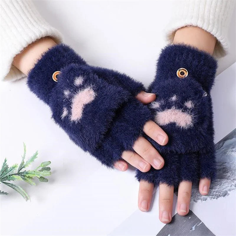Harriet - Flip Mink Mittens for Women - Soft & Convertible