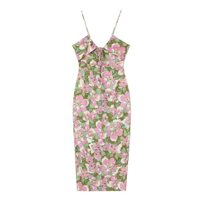 Slim Floral Midi Dress | Trinity