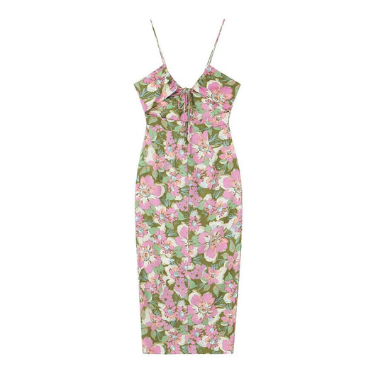 Slim Floral Midi Dress | Trinity