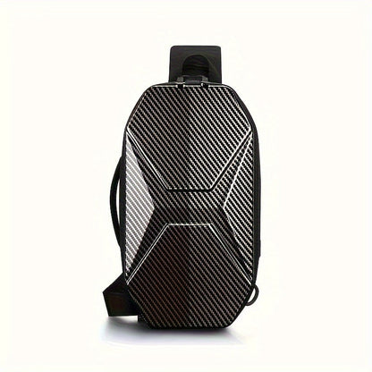 Men Futuristic Hard Shell Sling Bag | Finn