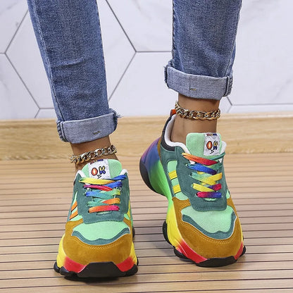 Vibrant Color-Block Sneakers | Euphemia