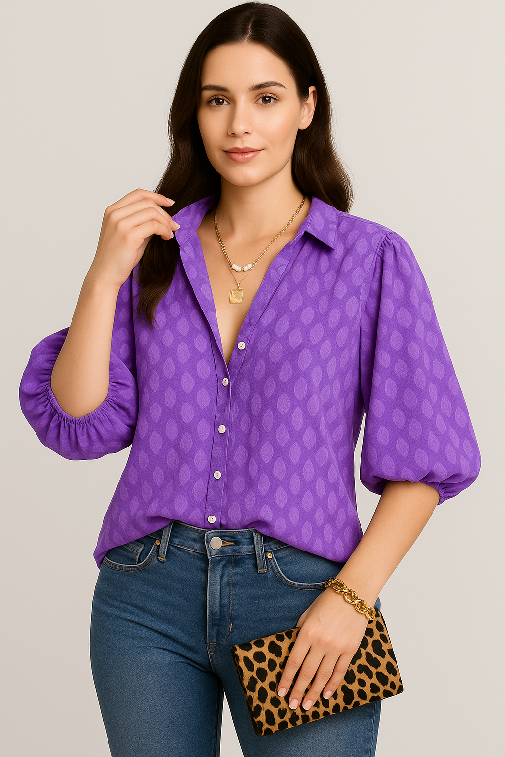 Women Boho Button-Up Blouse | Dahlia
