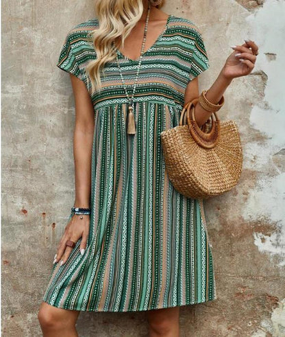 Striped Boho Mini Dress | Jazlyn