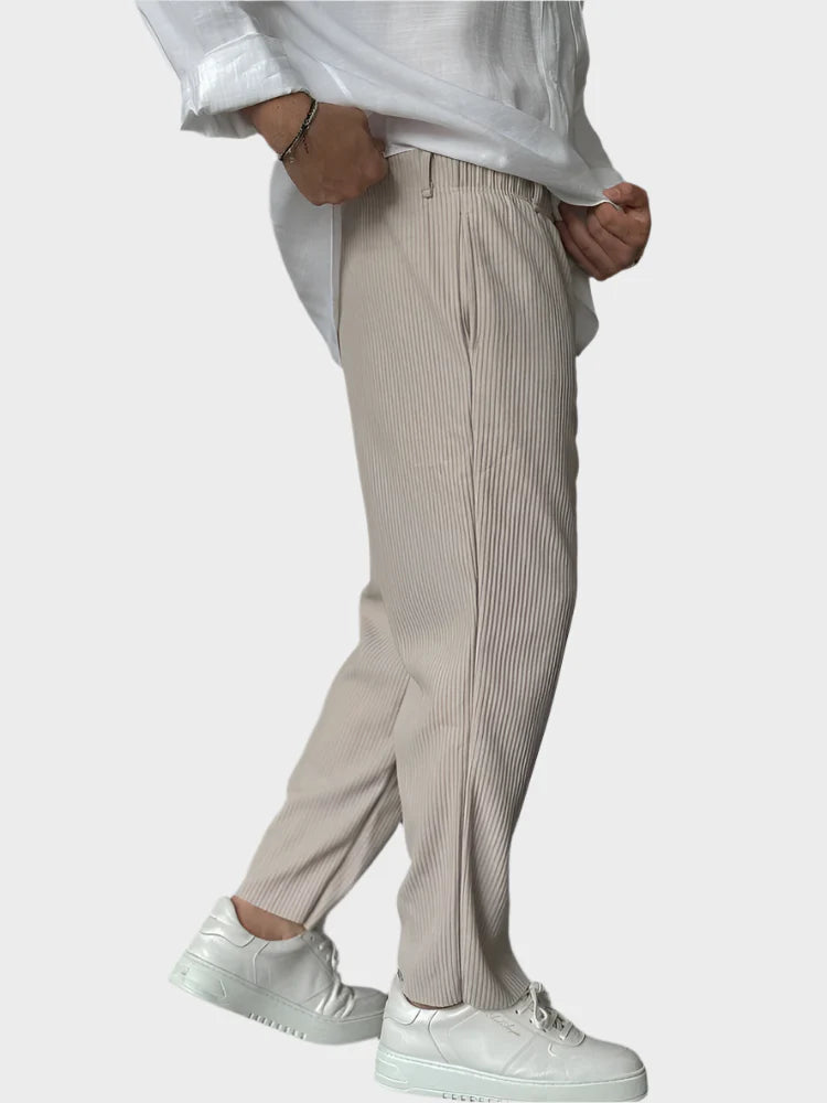 Men's Trousers Beige Lightweight Corduroy | Filippo-5