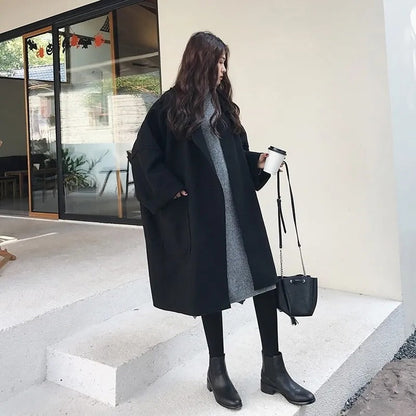 Women Oversized Lapel Trench Coat | Farrah
