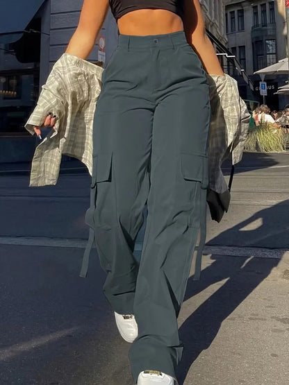 Women High-Waisted Cargo Pants | Thessaly