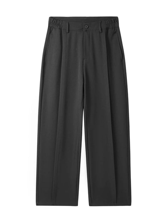 Women Wide Leg Pants Black Polyester | Teo-1