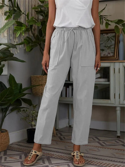 Men Relaxed Fit Linen Pants | Voya