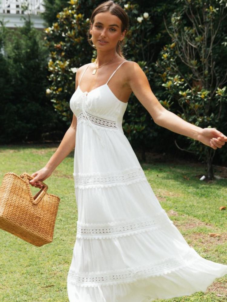 Bohemian Lace Maxi Dress | Yvette