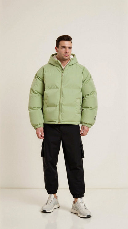 Men Insulated Sherpa-Lined Puffer Jacket | Cyrusteem