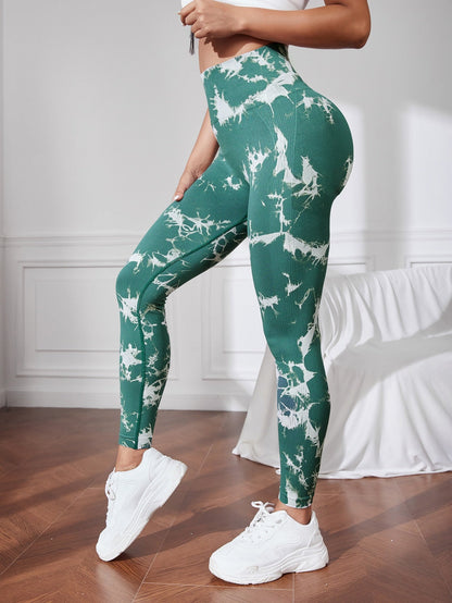 Women Yoga Trousers High Waist Peach Polyester | Serenity-3