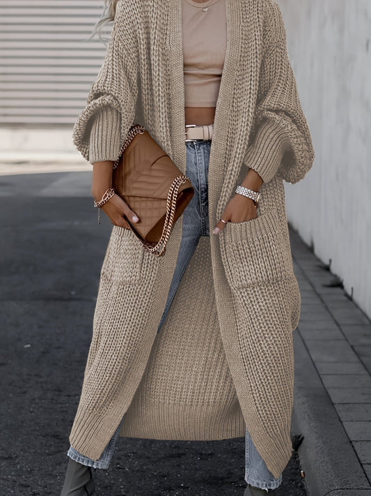Narelle | Elegant Chunky Knit Long Cardigan for Women