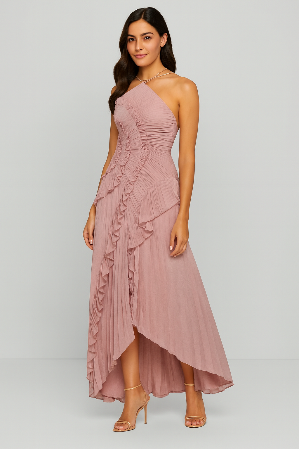 Women Maxi Dress with Bow-Back Neckline | Amiyah