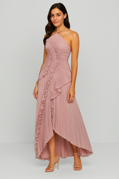 Women Maxi Dress with Bow-Back Neckline | Amiyah