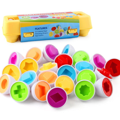 Educational Toy Montessori Geometric Eggs BPA-Free Plastic | Learning Fun for Kids-4