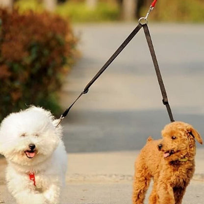 Dog Dual Leash Black Nylon | Adventure Buddy-4