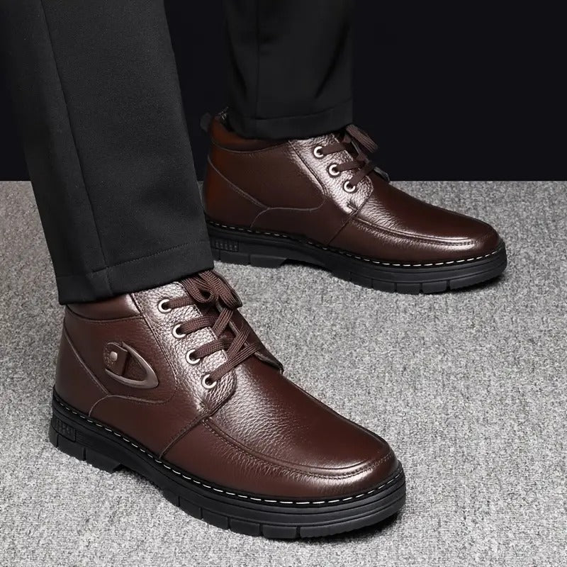 Men Thermal Boots Black Leather | Declan-6